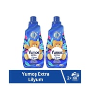 Yumoş Extra Lilyum Yumoş Konsantre Çamaşır Yumuşatıcı 1440 ml 60 Yıkama  X2 ADET (Kırmızı)