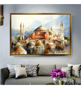Altın Çerçeveli dekoratif tablo a346 (Gold)