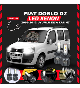 Fiat Doblo D2 2006-2012 Kısa Far Uyumlu Şimşek Etkili Led Xenon Premium Series H7