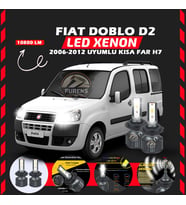 Fiat Doblo D2 2006-2012 Kısa Far Uyumlu Şimşek Etkili Led Xenon Premium Series H7