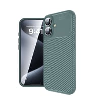 Iphone 16 Kılıf Auto Focus Karbon Kapak - Koyu Yeşil