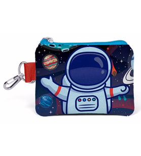 Coral High Mavi Astronot Baskılı Bozuk Para Çantası - Erkek Çocuk