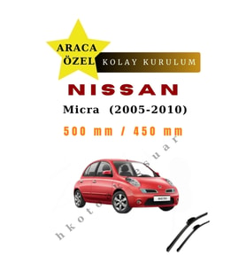 Nissan Micra  (2005-2010) Araca Özel Silecek Ön İki