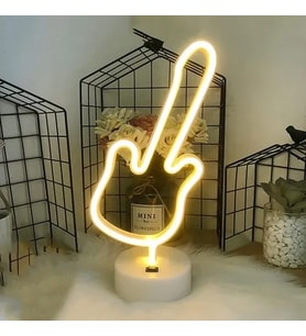 Neon Gitar Masa Lambası