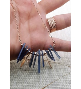 Lapis Taşlı Gümüş Kolye