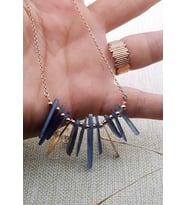 Lapis Taşlı Gümüş Kolye