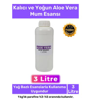 Özel Üretim Kalıcı Yoğun Kaliteli Yağ Bazlı Tüm Ürünlerle Kullanıma Uygun Aloe Vera Mum Esansı 3 LT