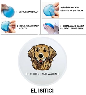 SIA KAHVERENGİ KÖPEK CEP SOBASI,EL ISITICI,SICAK SU TORBASI PVC 10x9,5cm