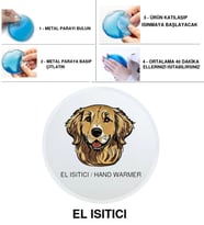 SIA KAHVERENGİ KÖPEK CEP SOBASI,EL ISITICI,SICAK SU TORBASI PVC 10x9,5cm