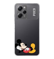 Poco X5 Pro  Kamera korumalı Kapak Mickey Mouse Tasarımlı  Şeffaf Kılıf