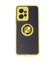 Xiaomi Redmi Note 12 4g Kılıf Montreal Yüzüklü Silikon Kapak - Sarı
