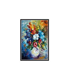Çiçek Tasarımlı 20x30 Cm Retro Ahşap Poster