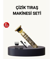Profesyonel Çizik Tıraş Makinesi – T Çelik Bıçaklı, 120 Dakika Şarjlı Kullanım, 3 Başlıklı