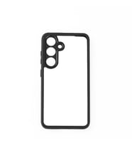 Galaxy S24 Plus Kılıf New Roll Kenar ve Kamera Koruyucusu Renkli Şeffaf Kılıf (Siyah)