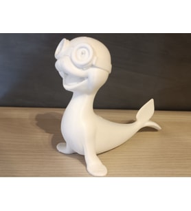Sevimli Deniz Canlısı Figürü  3D Baskı Gözlüklü Dekoratif Biblo