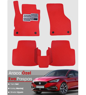 SEAT LEON HYBRİD (2020-2024) Uyumlu EVA Paspas Tam Set–Oto Paspas,Araca Özel,Kolay Montaj