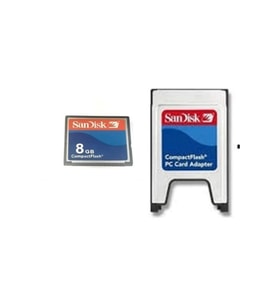 Pmr Sandisk 8 GB Compact Flash Kart  PCMCIA-CF Compact Flash Adaptör