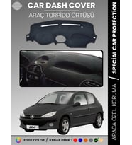 PEUGEOT 206 KÜÇÜK EKRAN (1998-2003) Torpido Örtüsü Ön Göğüs Torpido Koruma Birebir Uyum Kaymaz