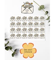 100 Adet Teşekkür Ederiz Stickers Paketleme Kargo Çıkartma PYT0KSTK135