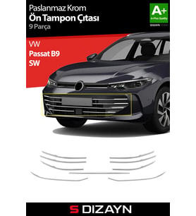 DRS Tuning Passat B9 Sw Krom Ön Tampon Çıtası 9 Prç. 2024 Üzeri A+ Kalite