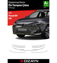 DRS Tuning Passat B9 Sw Krom Ön Tampon Çıtası 9 Prç. 2024 Üzeri A+ Kalite