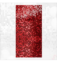 Işıltılı Pul Payetli Arka Fon Paneli, 90cm x 180cm - Kırmızı (STD)