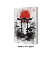 DEFFTER JAPANESE/ TEMPLE SERT KAPAK 14x20cm ÇİZGİLİ DEFTER 96 YP. 64402-5