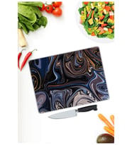 Renkli Tuval  Cam Kesme  ve Sunum Tahtası  25 Cm X 35 Cm