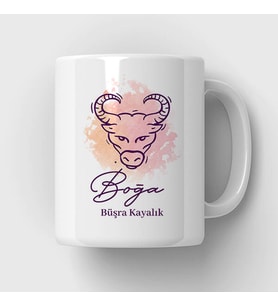 Kişiye Özel Boğa Burcuna Hediye Kupa Bardak