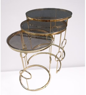 Zigon ZLF 14088 Halkalı model Cam Tabla Metal Gold kaplama kutu sevk El Yapım