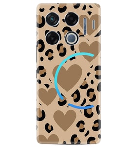 Infinix GT 20 Pro Kılıf Boutique Baskılı Resimli Leopar Kalp Pcode -068