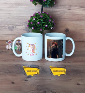 Unicorn Kupa Bardak Beyaz Fotoğraflı
