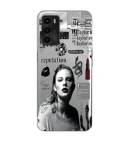 Oppo A55 Uyumlu Taylor Swift Desenli Şeffaf Telefon Kılıfı