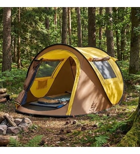 2 Kişilik Vagon Tipi Yarı Otomatik Kamp Çadırı – Çift Kapılı, Çift Pencereli, Hafif Taşınabilir Outdoor Doğa Çadırı 220x120x90 cm (5680)
