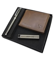 Signator D278 İsme Özel Set - Deri Cüzdan Kartlık + Anahtarlık  + Scrikss Kalem Seti  İsme Özel Hediyelik Set (Karışık)
