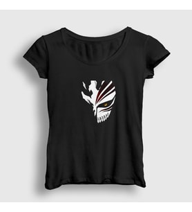 Presmono Kadın Siyah Mask Anime Bleach T-Shirt 128060tt