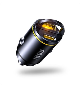 Aohi Superauto Araç İçi Şarjı, 2 Portlu Pd 45W Type-C Ve Usb-A Girişli, Usb 30W Hızlı Şarj Çakmaklık (Çok Renkli)