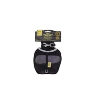 Cattie Havalı Dokumadan El Yapımı Kedi Göğüs & Gezdirme Takımı 1x25-35cm - Black