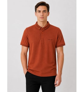 Glow Slim Fit Erkek Polo Yaka Kısa Kol Tişört 7742