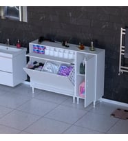 Modilayn YENİCE 135x97x32,5 cm 3 raflı ve 3 sepetli dolap ile çamaşırlarınız artık daha düzenli