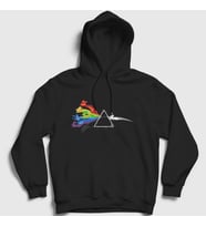 Presmono Unisex Siyah Rabbits Pink Floyd Kapüşonlu Sweatshirt 76798tt
