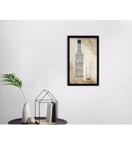 BK Home Rakı Tasarımlı Dekoratif Ahşap Siyah Çerçeveli Tablo-8