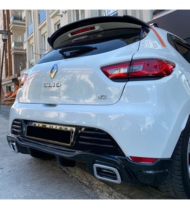 Renault Clio 4 Rs Difüzör Piona Black + Egzoz Ucu Kromlar 2012 2013 2014 2015 2016