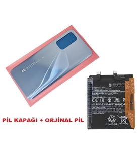 Tkgz Xiaomi Mi 10T Mİ 10T Pro Arka Pil Batarya Kapağı + PİL (CAM) MAVİ