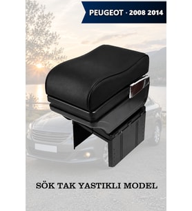 peugeot 20082014 kol dayama Yastıklı Siyah geniş model Lüks Deri