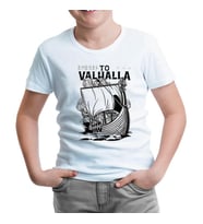 Viking Ship to Vallaha Beyaz Çocuk Tshirt