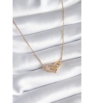316L Çelik Gold Renk Zirkon Taşlı Tiffany Model Kadın Kolye - TJ-BKO8252