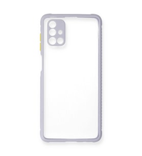 Samsung Galaxy M51 Kılıf Miami Şeffaf Silikon - Lila