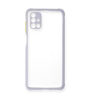Samsung Galaxy M51 Kılıf Miami Şeffaf Silikon - Lila