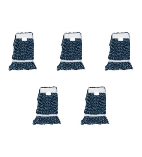 Cod-Ex Dar Islak Yedek Mop Paspas Başlığı - Pamuklu - Mavi - 17 Cm. - 450 Gram - 5 Adet